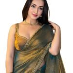Sidhidata Women's Soft Fandy Silk Saree With Hand Work Lace Boarder & Comes With Unstitched Blouse Piece